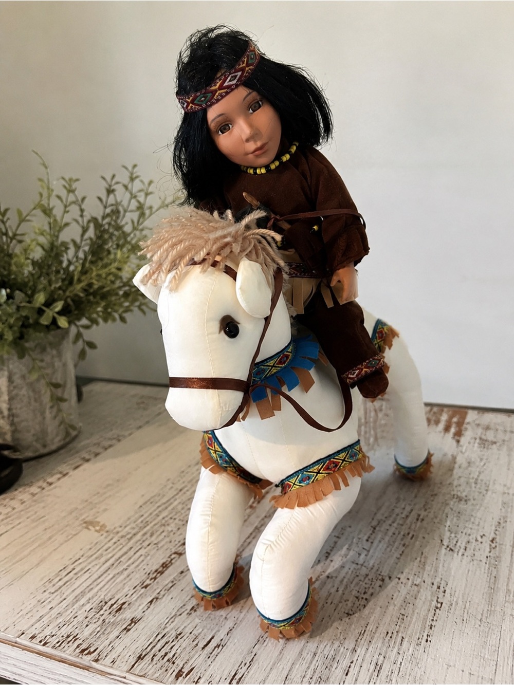 FREE w/ Bundle or $25+ Purchase | Vintage Southwestern Doll on Horse